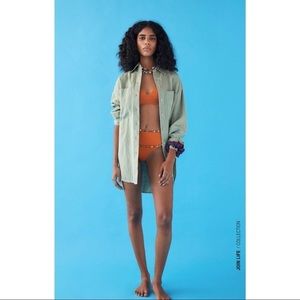 Zara Oversized Linen Pocket Shirt